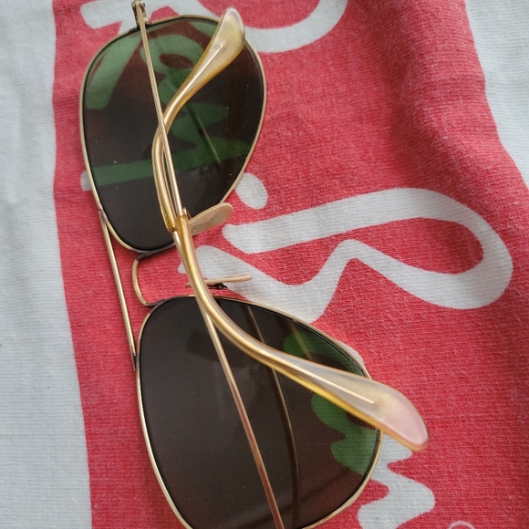 VINTAGE RAYBAN 12K GOLD FILLED AVIATOR USA KOREAN WAR ERA Top Gun - Picture 4 of 16